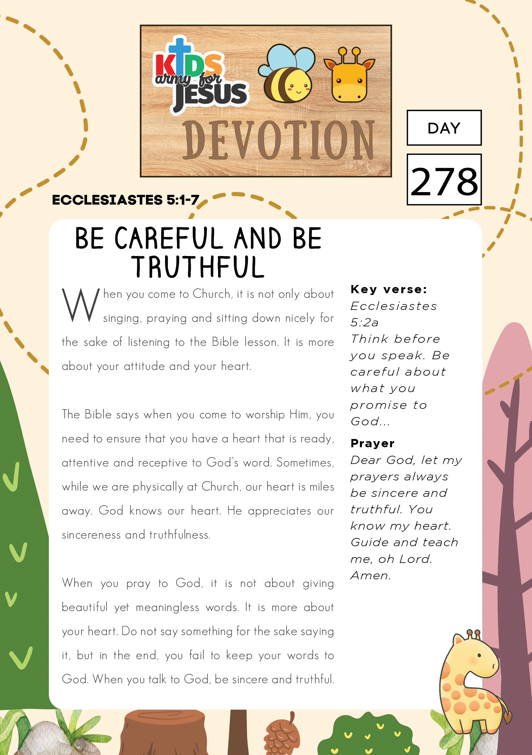 Kids devotion