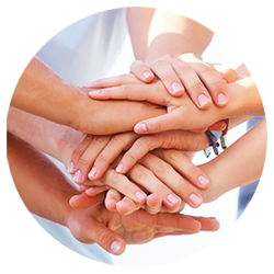 Hands joined in unity