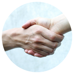 A welcoming handshake